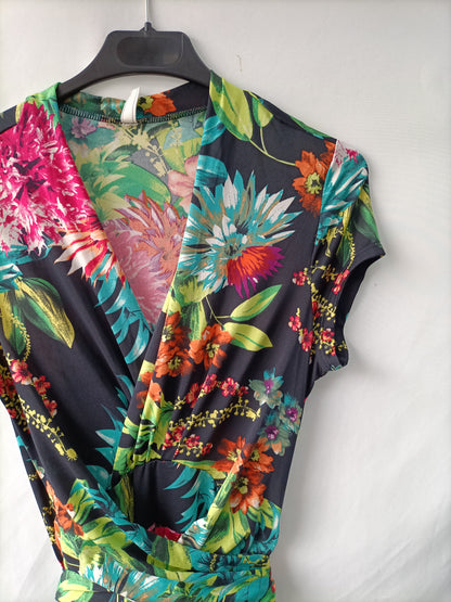 BLU GIRLS. Vestido largo flores T.m