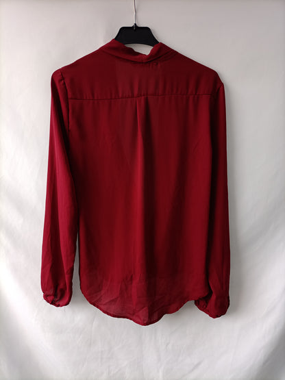 ALANIZ. Burgundy wrap blouse Tu(m)