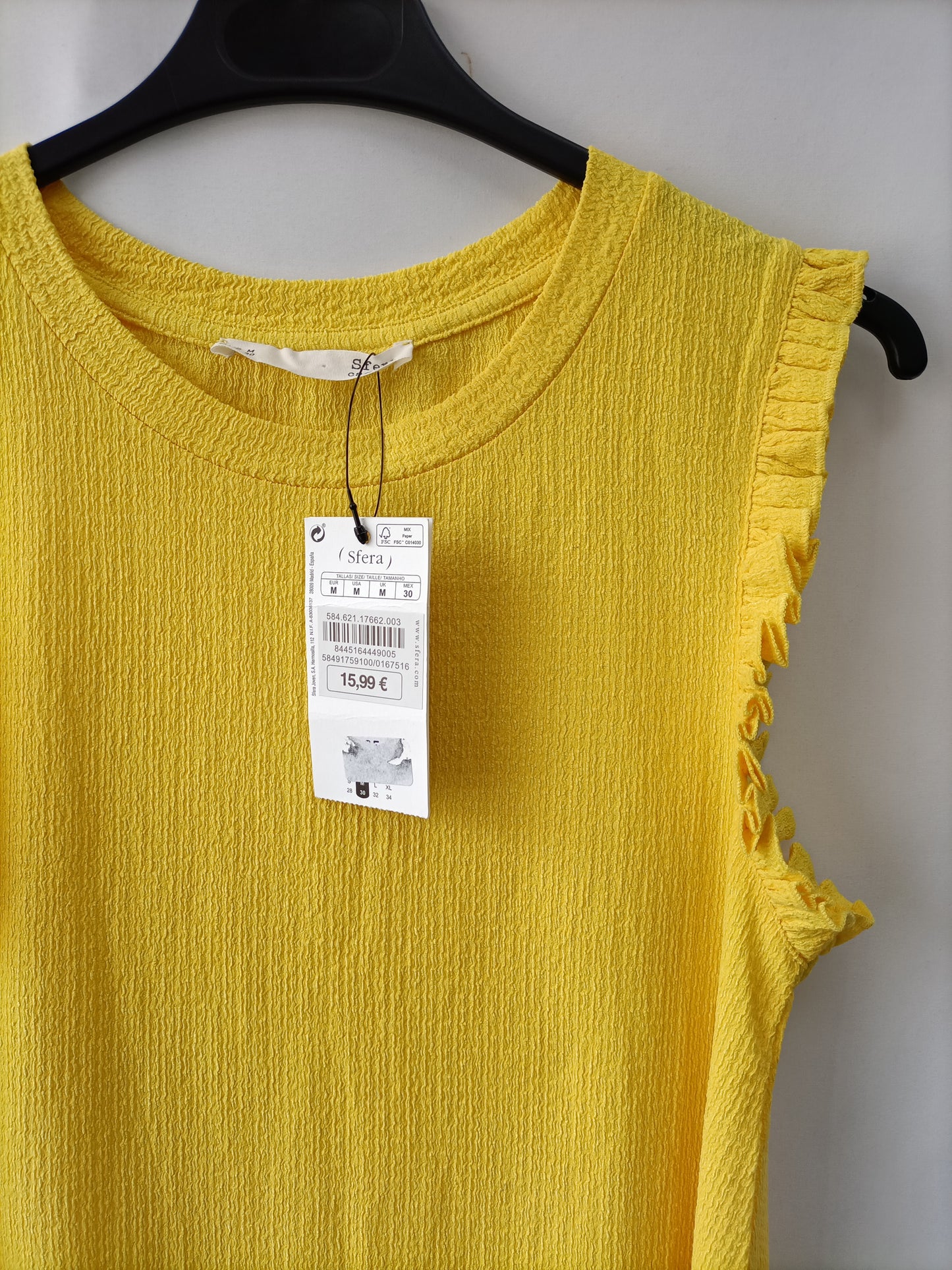 SFERA. Vestido corto amarillo T.m