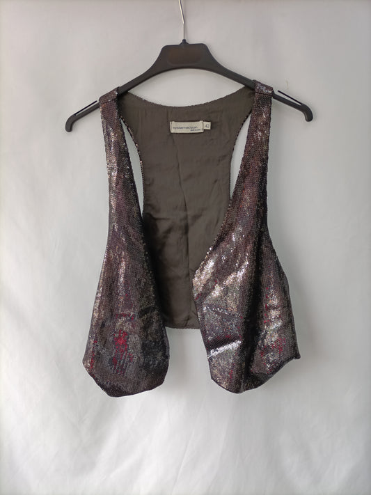 SYSTEMACTIO. Sequin vest size 42