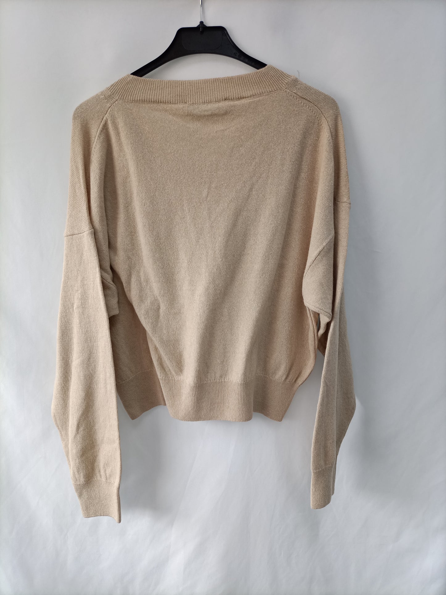 ZARA. Jersey fino beige T.s