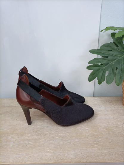 MarketCARTUJANO. Brown fur shoes, size 39