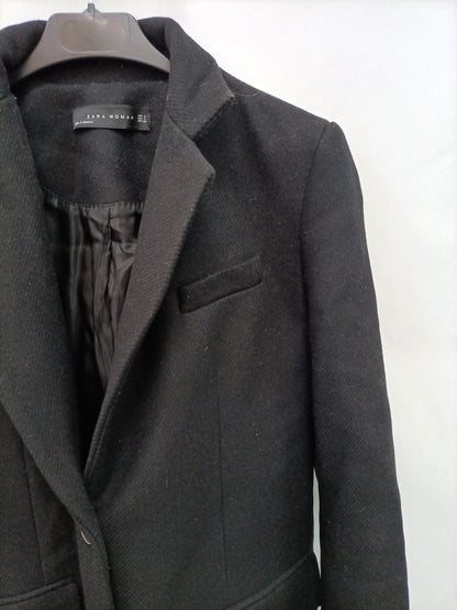 ZARA. Black cloth coat Ts