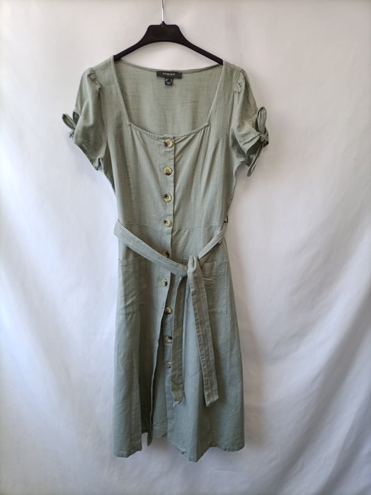 PRIMARK. Vestido midi verde T.38
