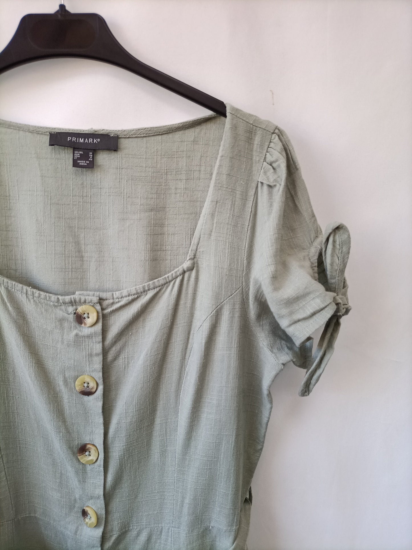 PRIMARK. Vestido midi verde T.38
