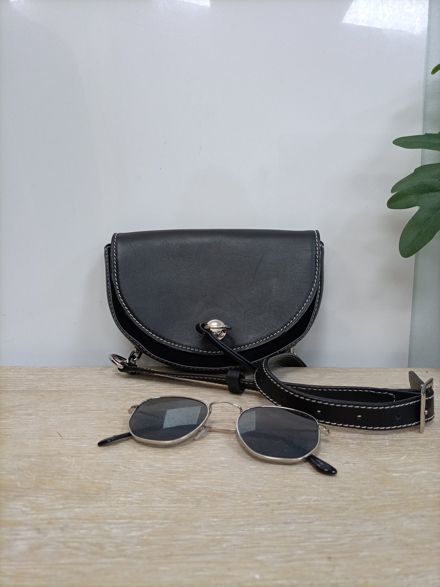ZARA. Black fanny pack