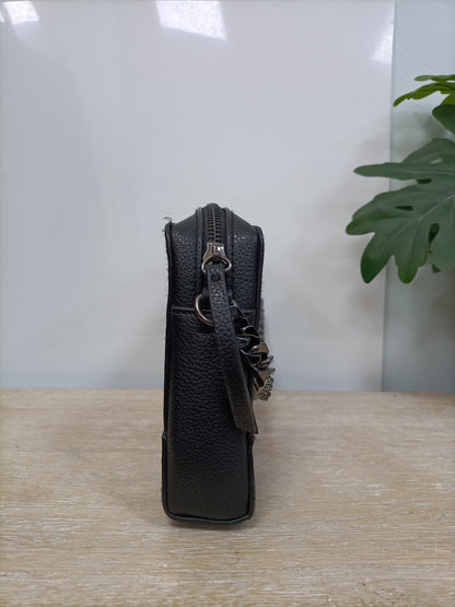 PARFOIS. Black leatherette bag