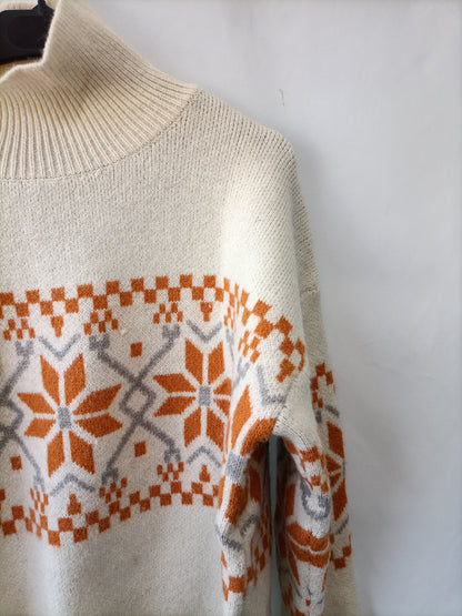 DAZY. Jersey beige dibujos T.m