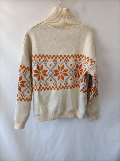 DAZY. Jersey beige dibujos T.m