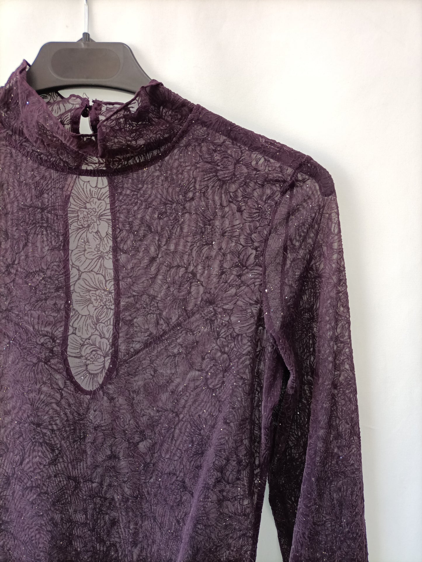 OTHERS. Purple velvet bodysuit Your(s)