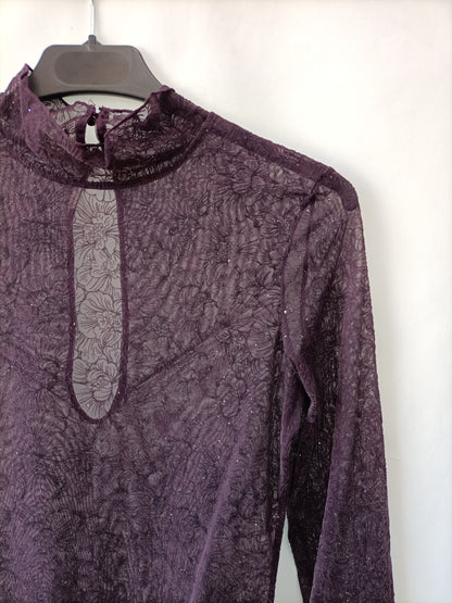 OTHERS. Purple velvet bodysuit Your(s)