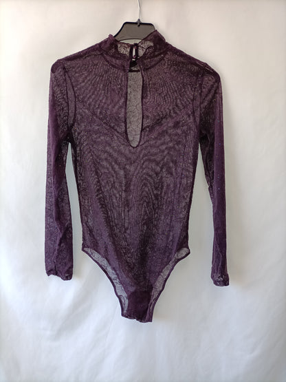 OTHERS. Purple velvet bodysuit Your(s)