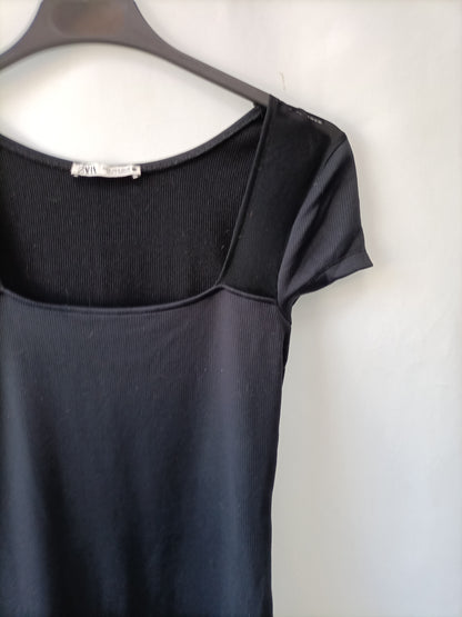 ZARA. Black fitted jumpsuit Ts