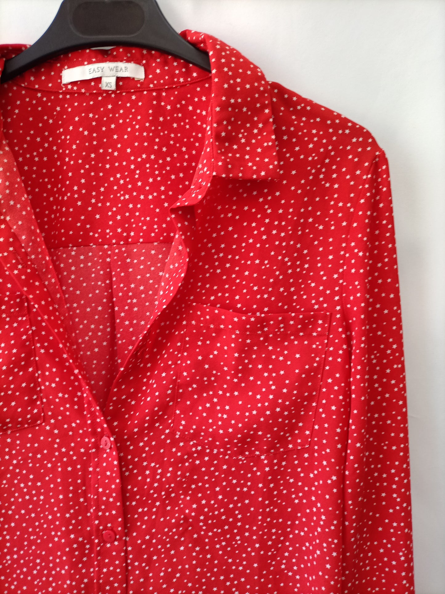 EASY WEAR. Red star blouse T.xs