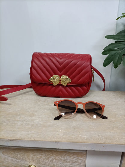 ZARA. Bolso/riñonera rojo