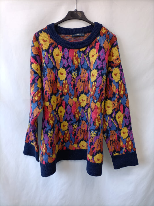 ZARA. Jersey largo retro T.m