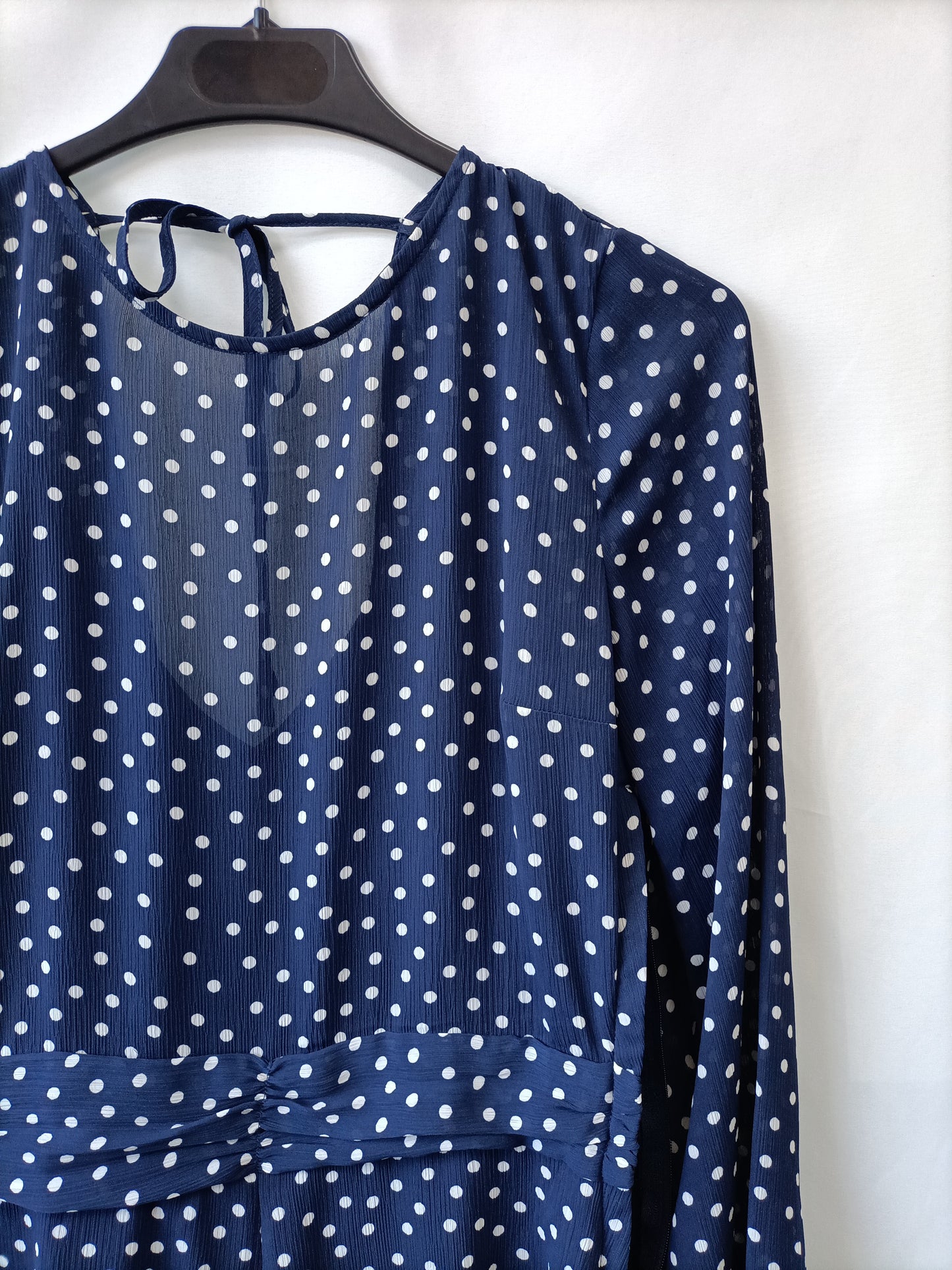 H&M. Mono azul lunares T.36