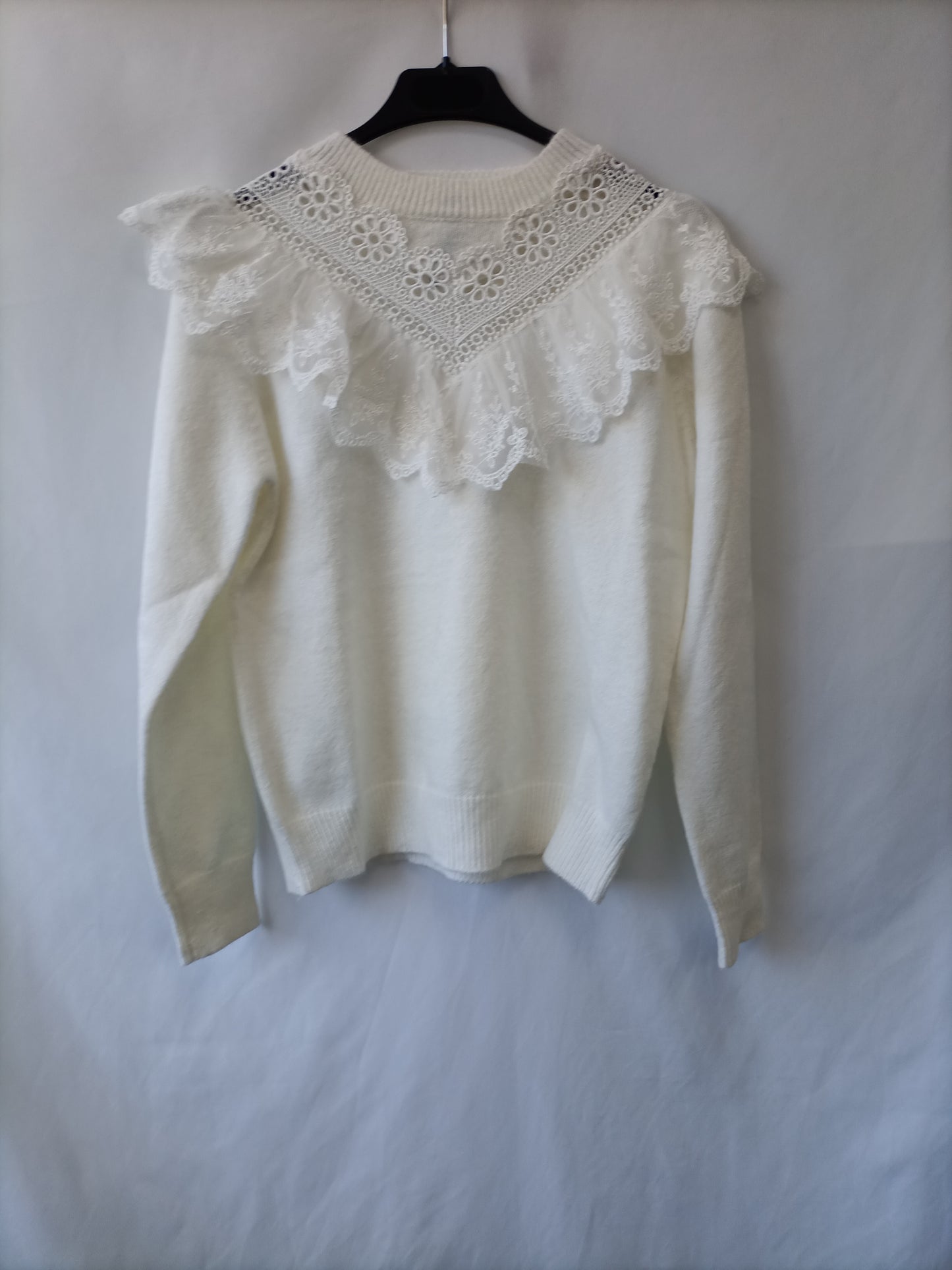 GOLDEN DAYS. Jersey blanco encaje T.u(s)