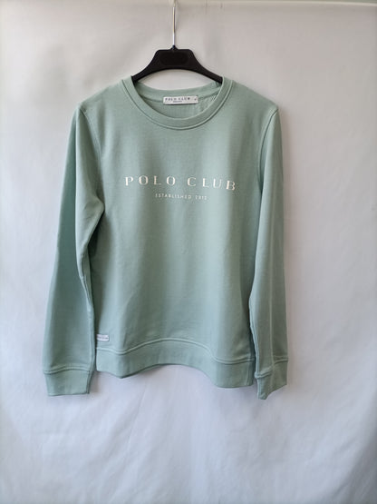POLO CLUB. Sudadera verde agua T.m