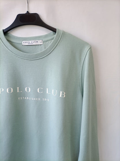 POLO CLUB. Sudadera verde agua T.m