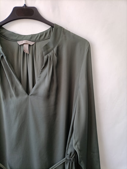 H&M. Vestido corto gris T.m