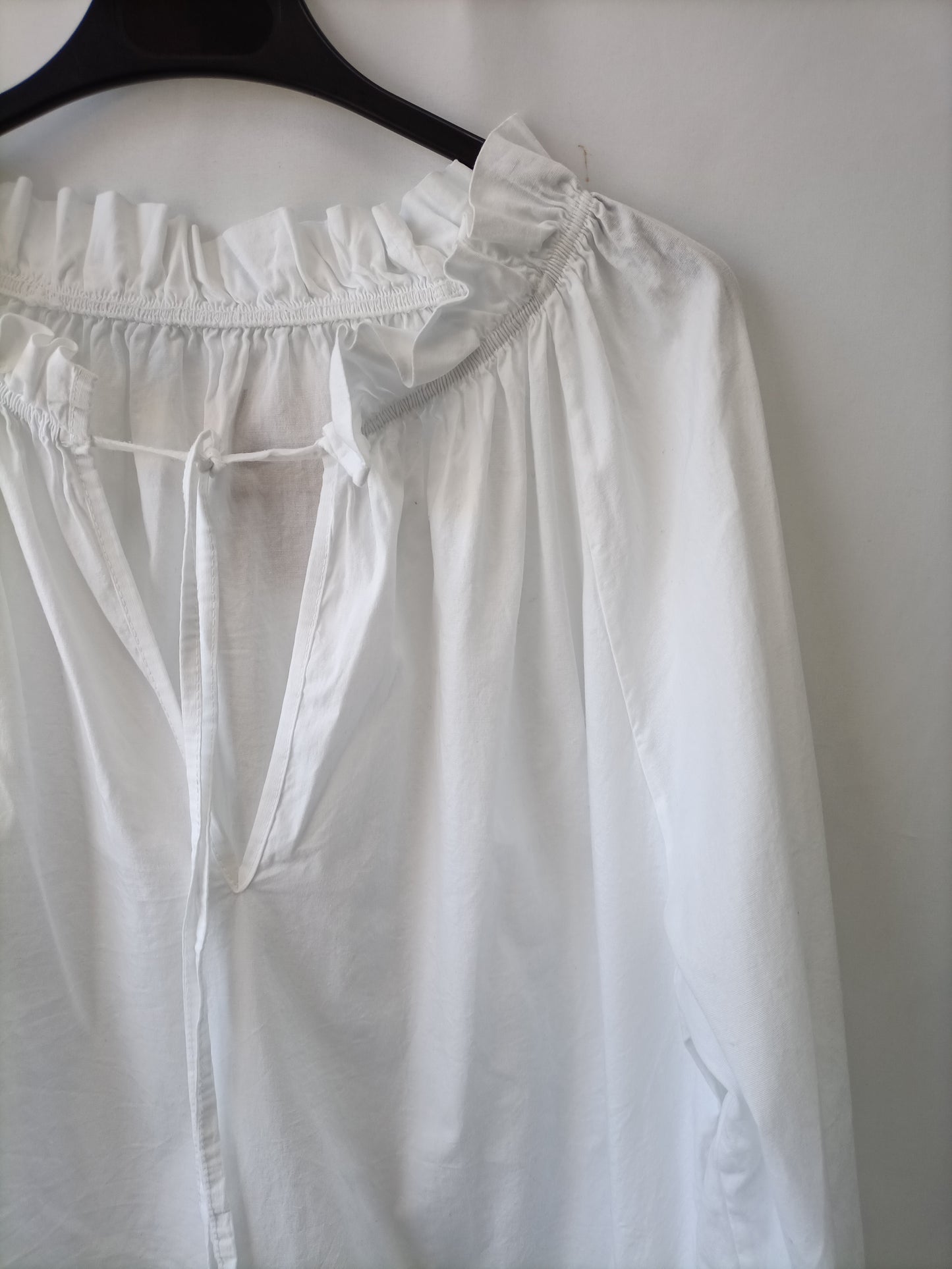 ANCORA. Blusa blanca oversized T.u