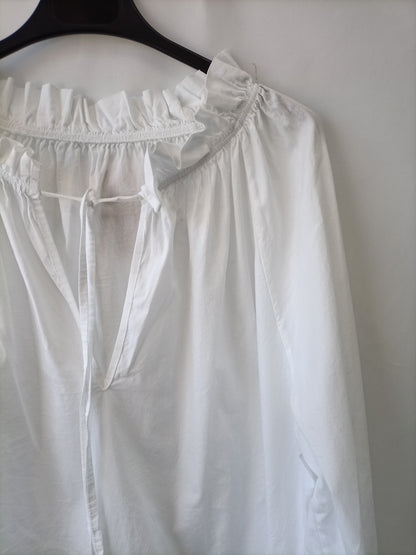 ANCORA. Blusa blanca oversized T.u