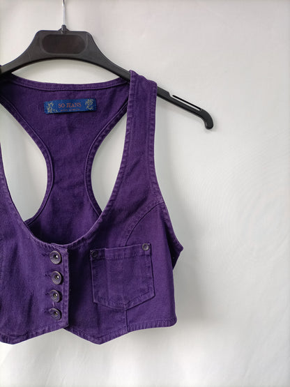 PIMKIE. Chaleco morados T.s