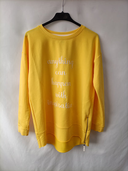 STRADIVARIUS. Sudadera amarilla T.s