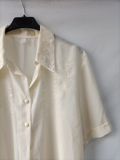 OTRAS. Blusa beige vintage T.u(m/l)