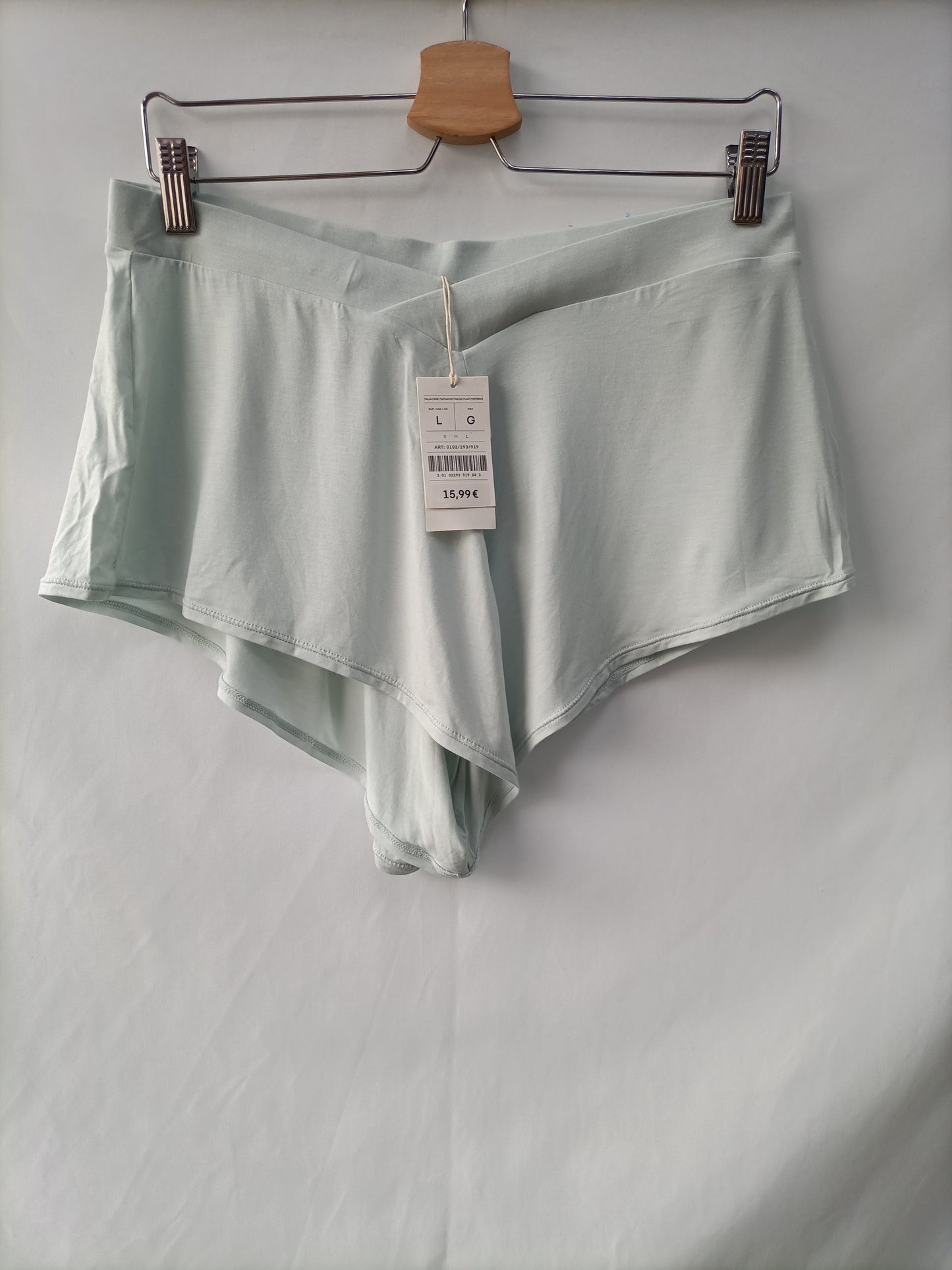 OYSHO. Pantalón verde elástico T.l