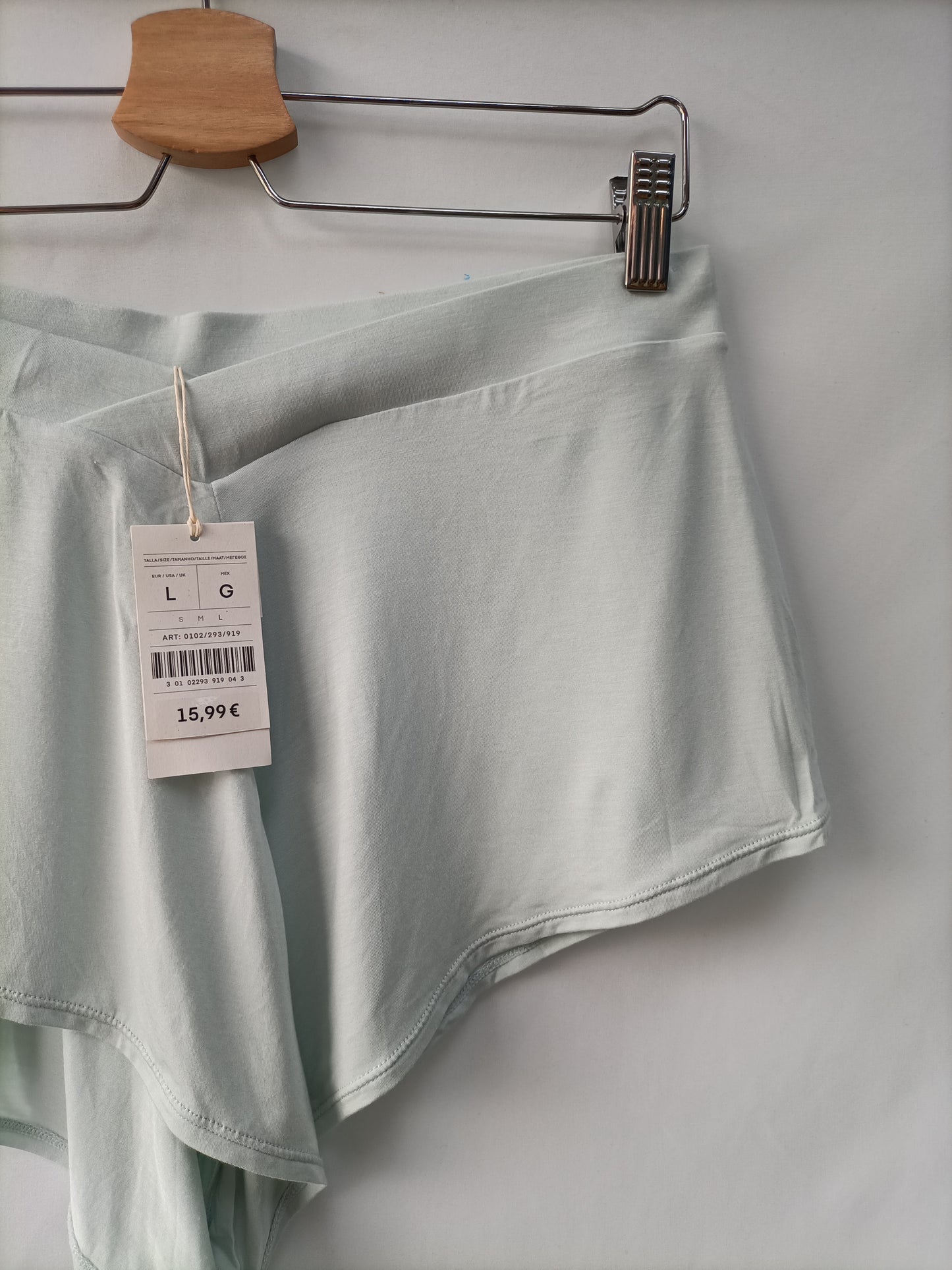 OYSHO. Pantalón verde elástico T.l
