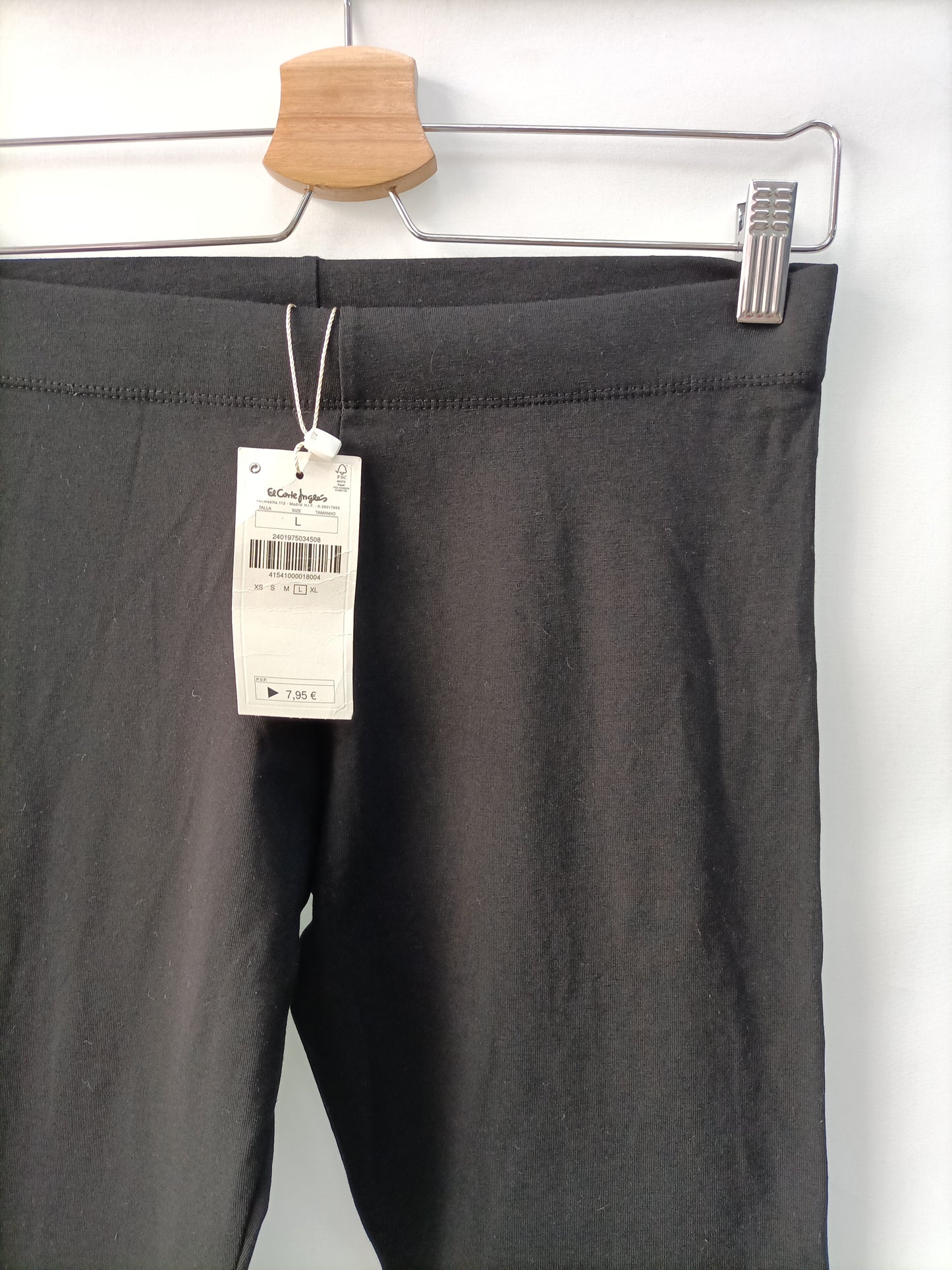 EL CORTE INGLÉS. Leggins negros T.l