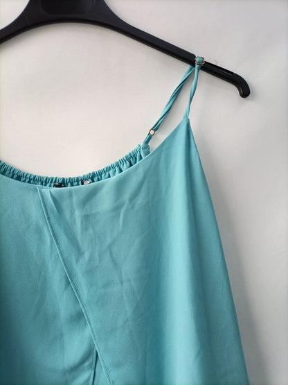 MANGO. Top turquesa T.m