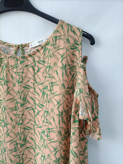 MANGO. Top salmon hojas T.l