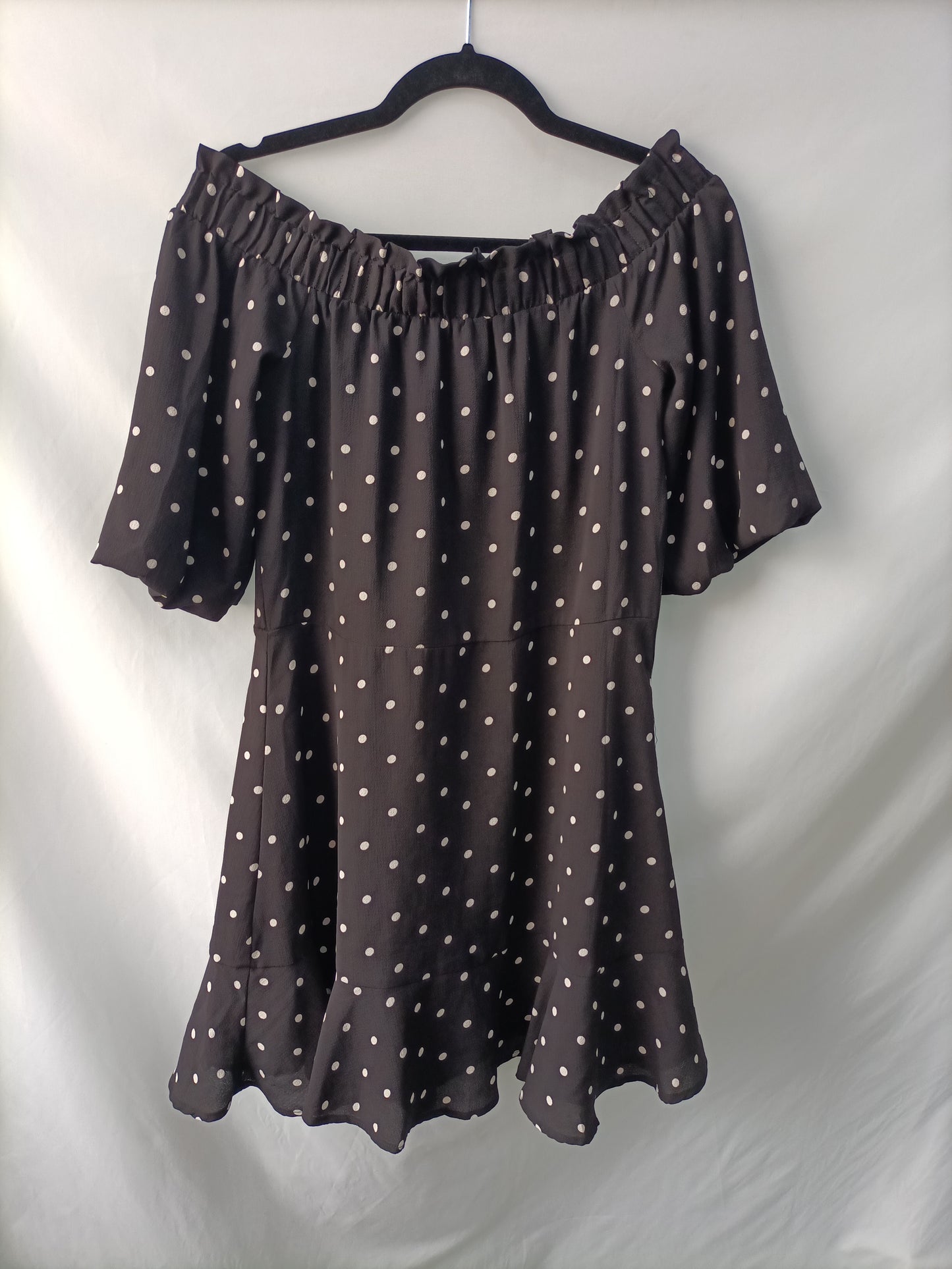 MANGO. Vestido corto lunares T.l
