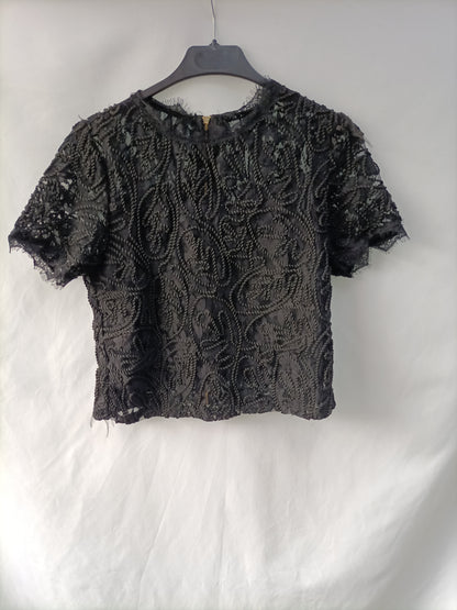OTRAS.Top negro encaje T.u(s)