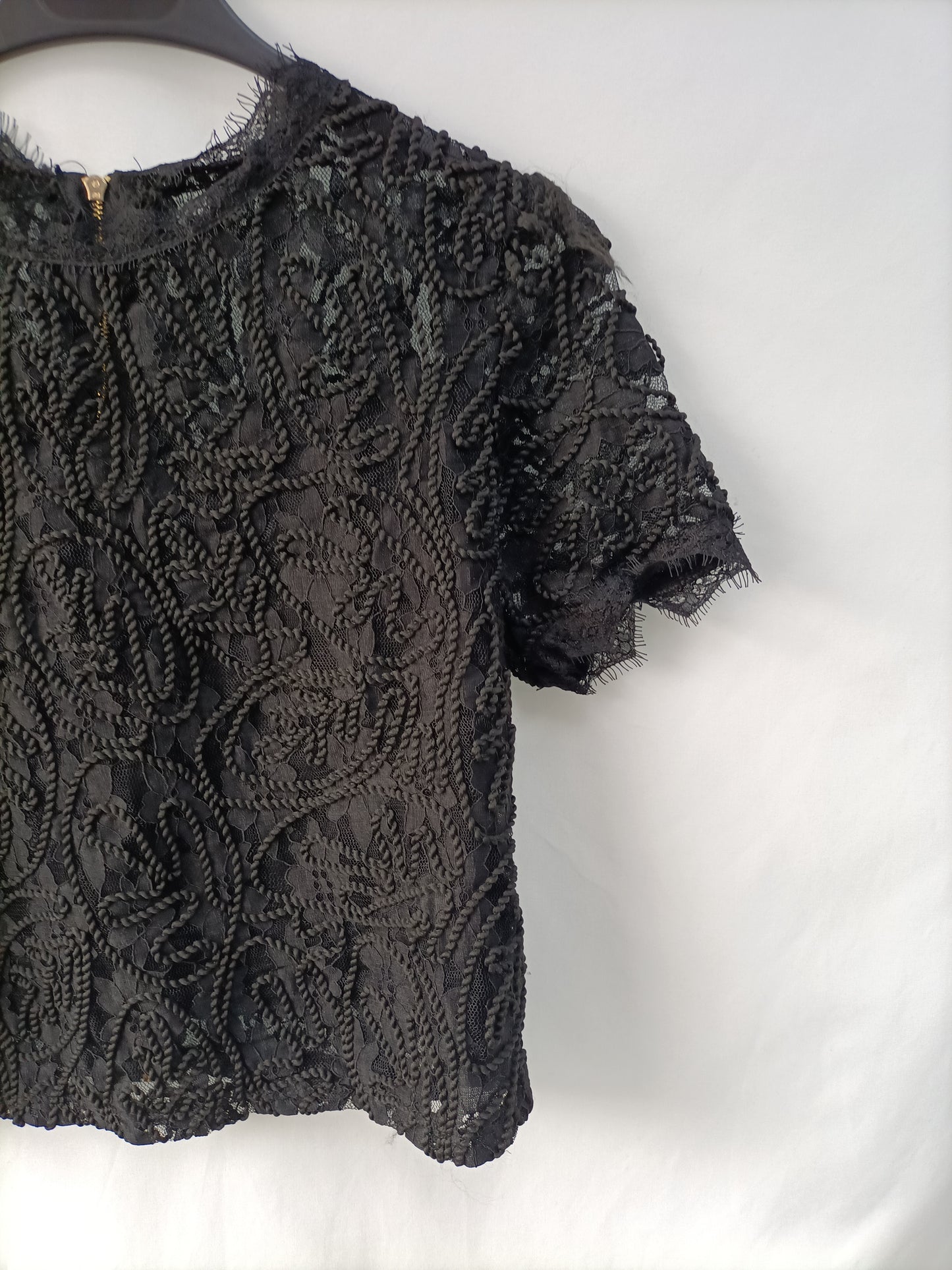 OTRAS.Top negro encaje T.u(s)