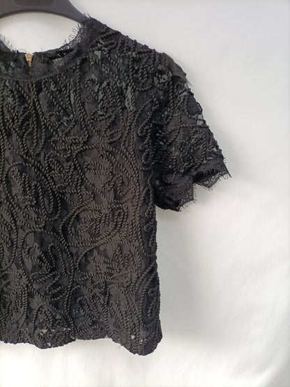 OTRAS.Top negro encaje T.u(s)