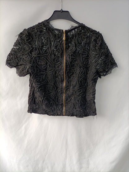 OTRAS.Top negro encaje T.u(s)