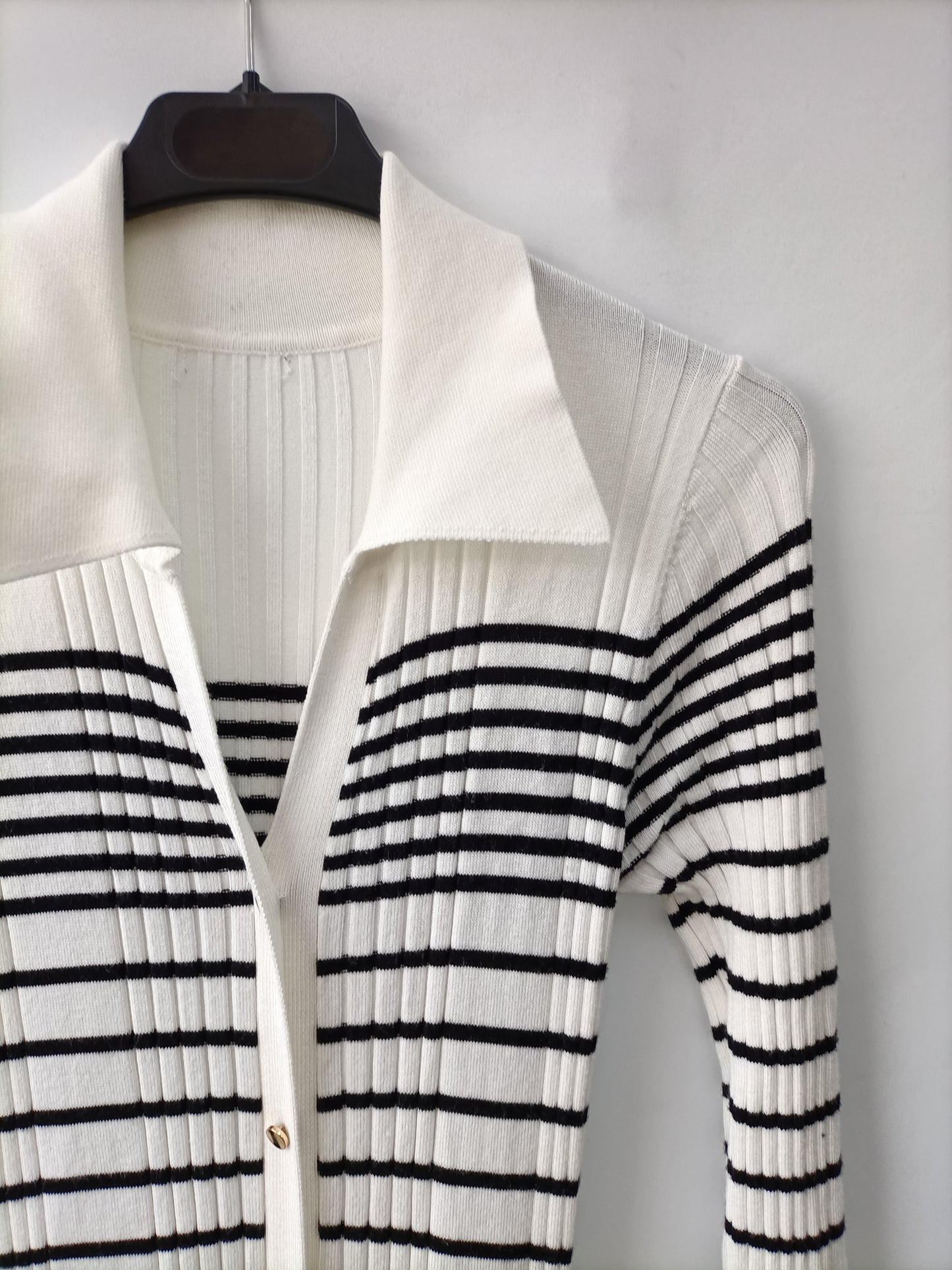 OTRAS.Vestido largo canalé rayas marineras T.xs/s