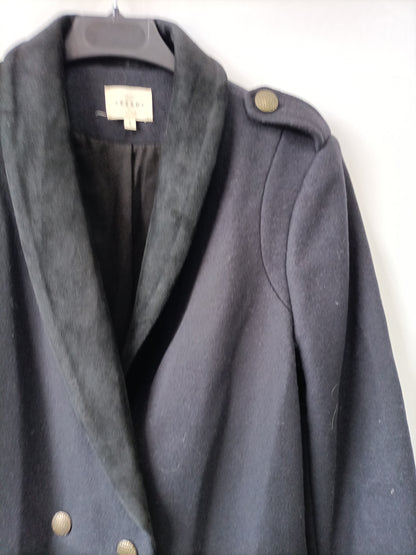 SEZANE. Blue double-breasted coat Tl