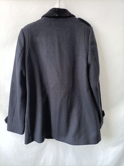 SEZANE. Blue double-breasted coat Tl