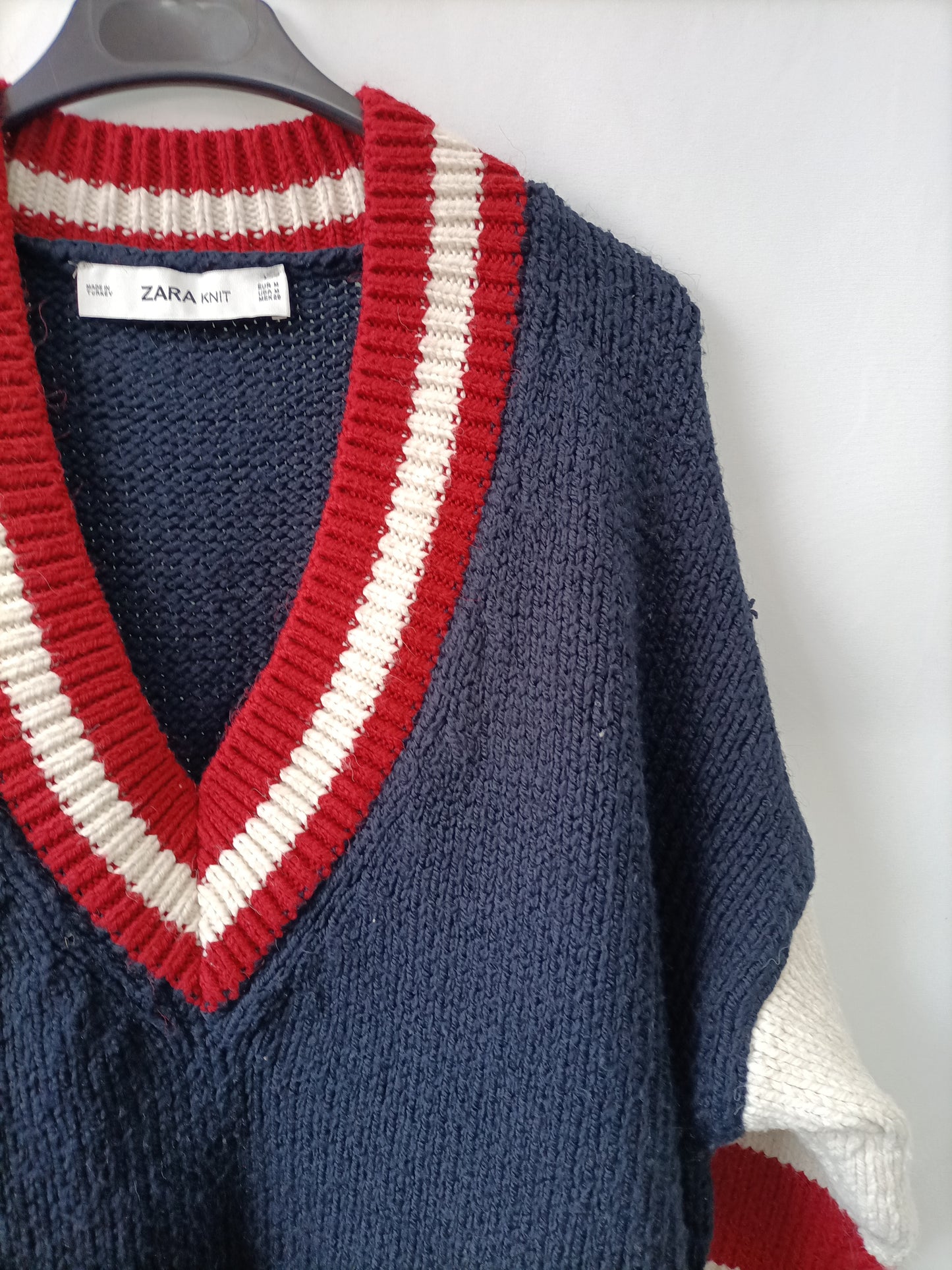 ZARA. Blue knitted sweater/dress Tm