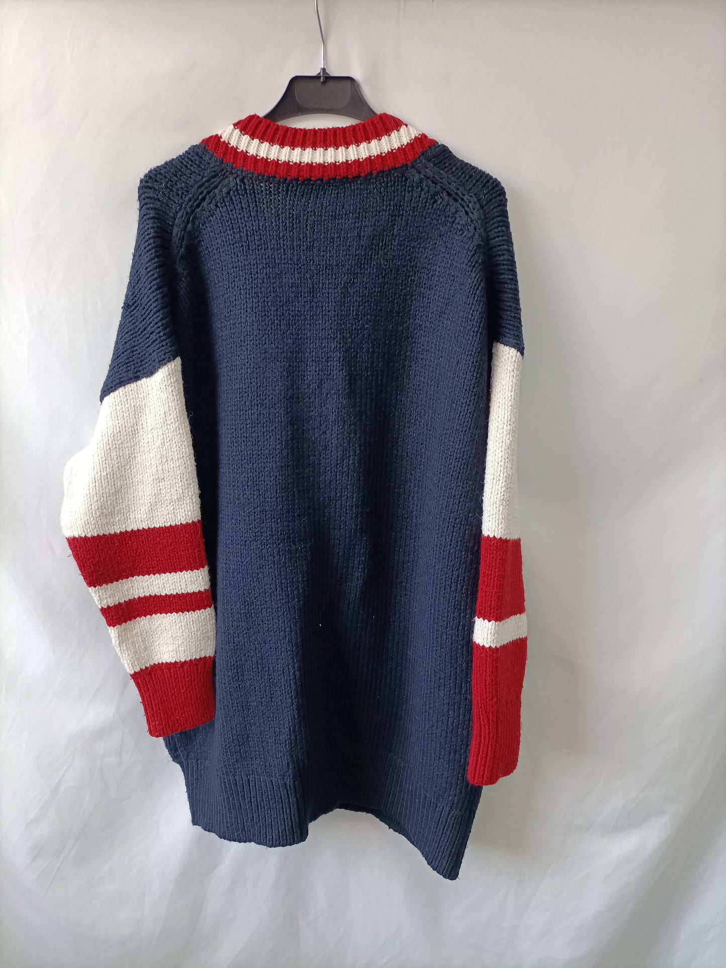 ZARA. Blue knitted sweater/dress Tm
