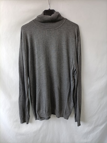 ZARA MAN. Basic gray sweater, size XL