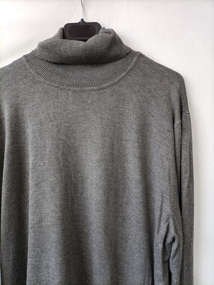 ZARA MAN. Basic gray sweater, size XL