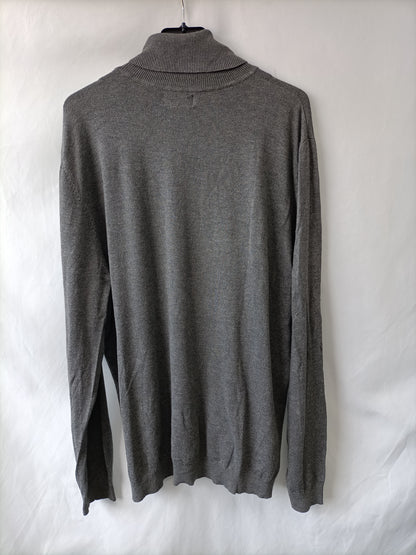 ZARA MAN. Basic gray sweater, size XL