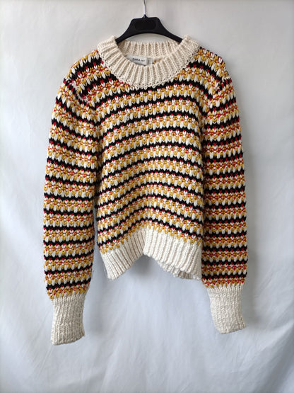 ZARA. Jersey punto multicolor T.l