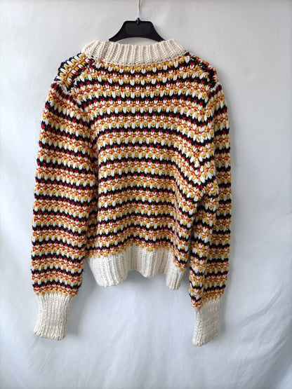 ZARA. Jersey punto multicolor T.l